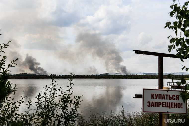 Тушение пожара в лесу на озере Глухое. Екатеринбург